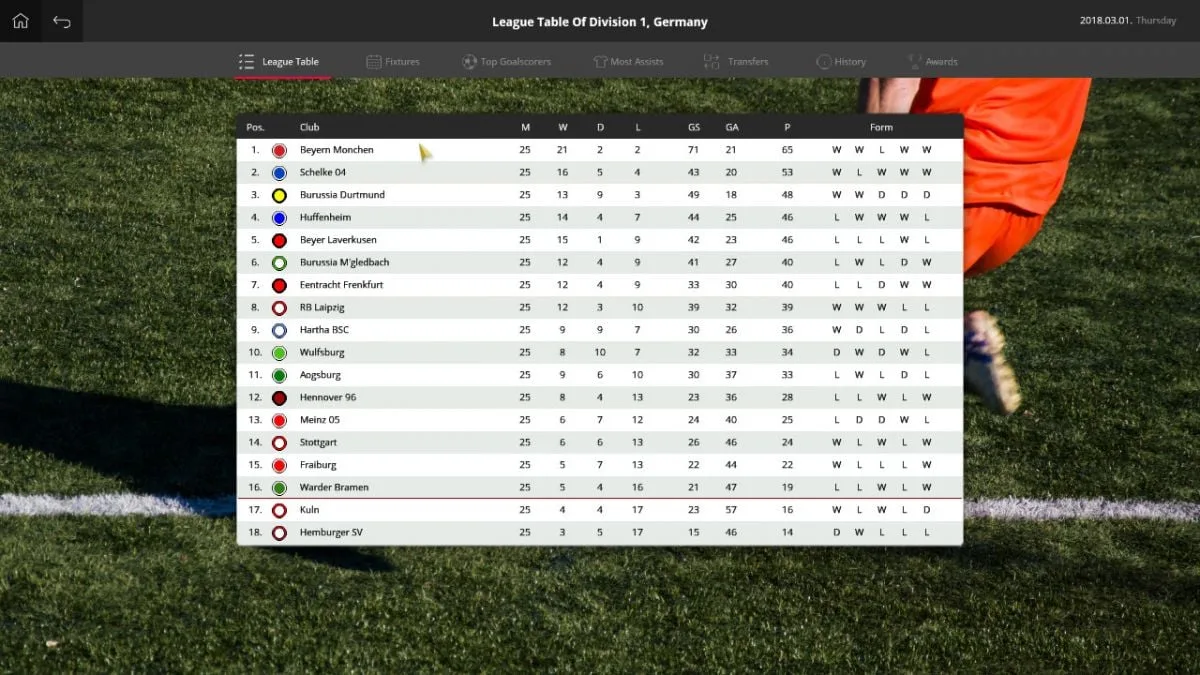 Global Soccer Manager 2018 — 2